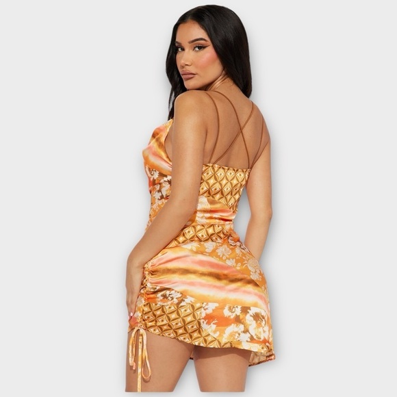 Fashion Nova Harlow Satin Mini Dress NWT - Picture 3 of 7